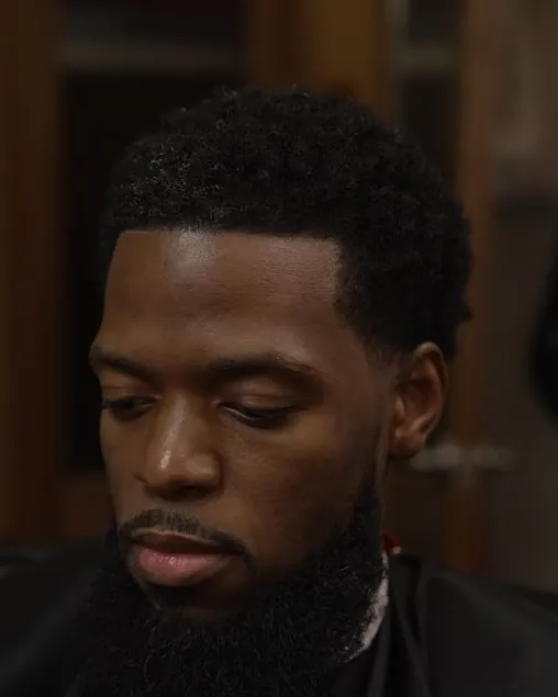 Full beard, shaped and lined, by Clifton Bey at Al-Hakeem's Tonsorial